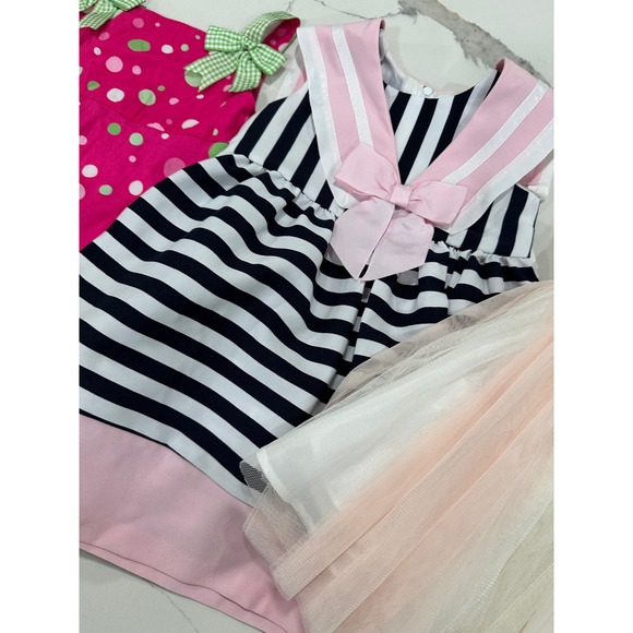 Bonnie Baby Girls 18M Dress Bundle Polka Dot Stripe Tulle Party Dresses - Picture 3 of 5
